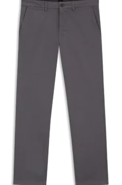 Regular-fit trousers in stretch-cotton satin