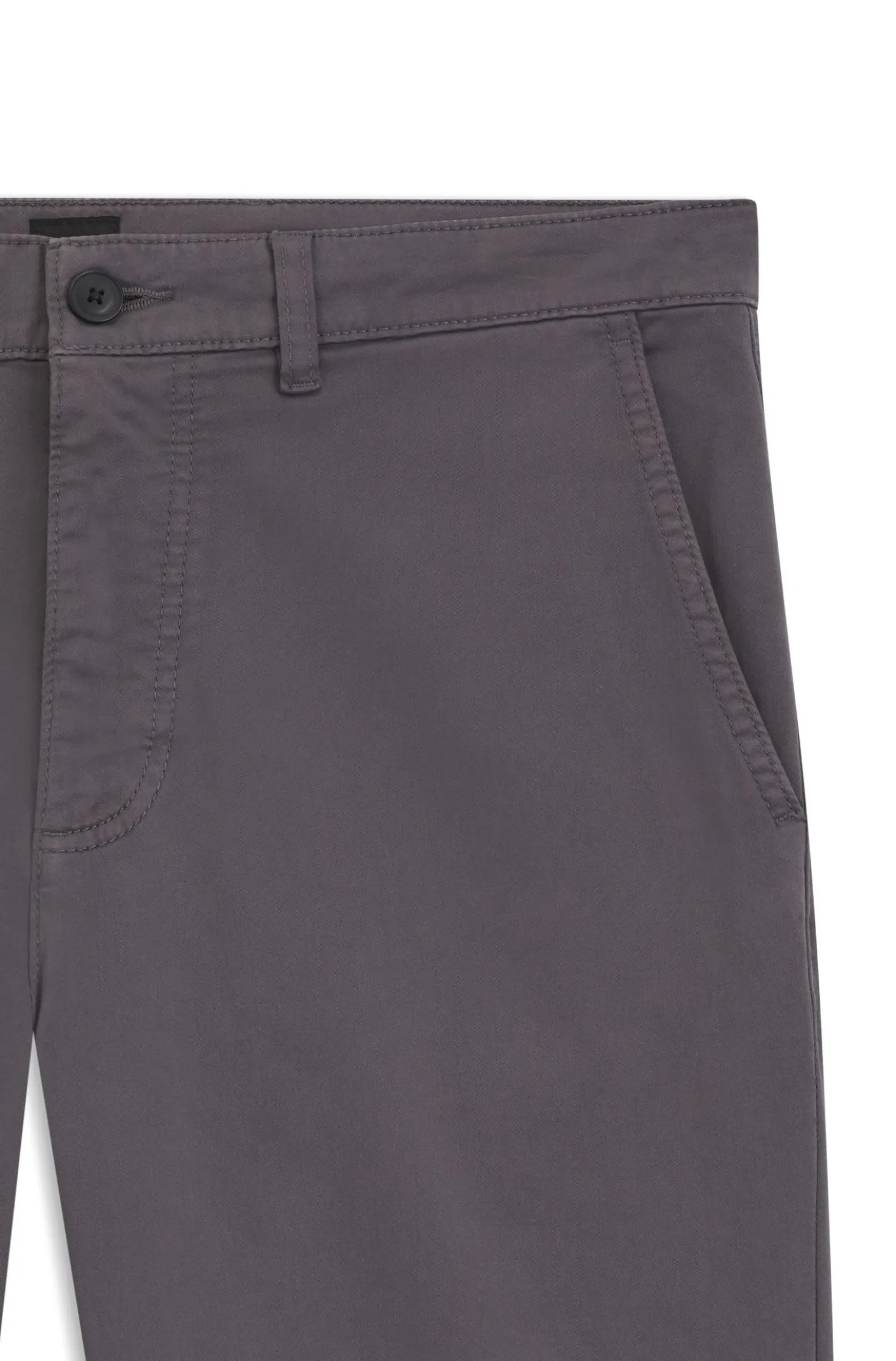 Regular-fit trousers in stretch-cotton satin