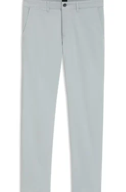 Regular-fit trousers in stretch-cotton satin
