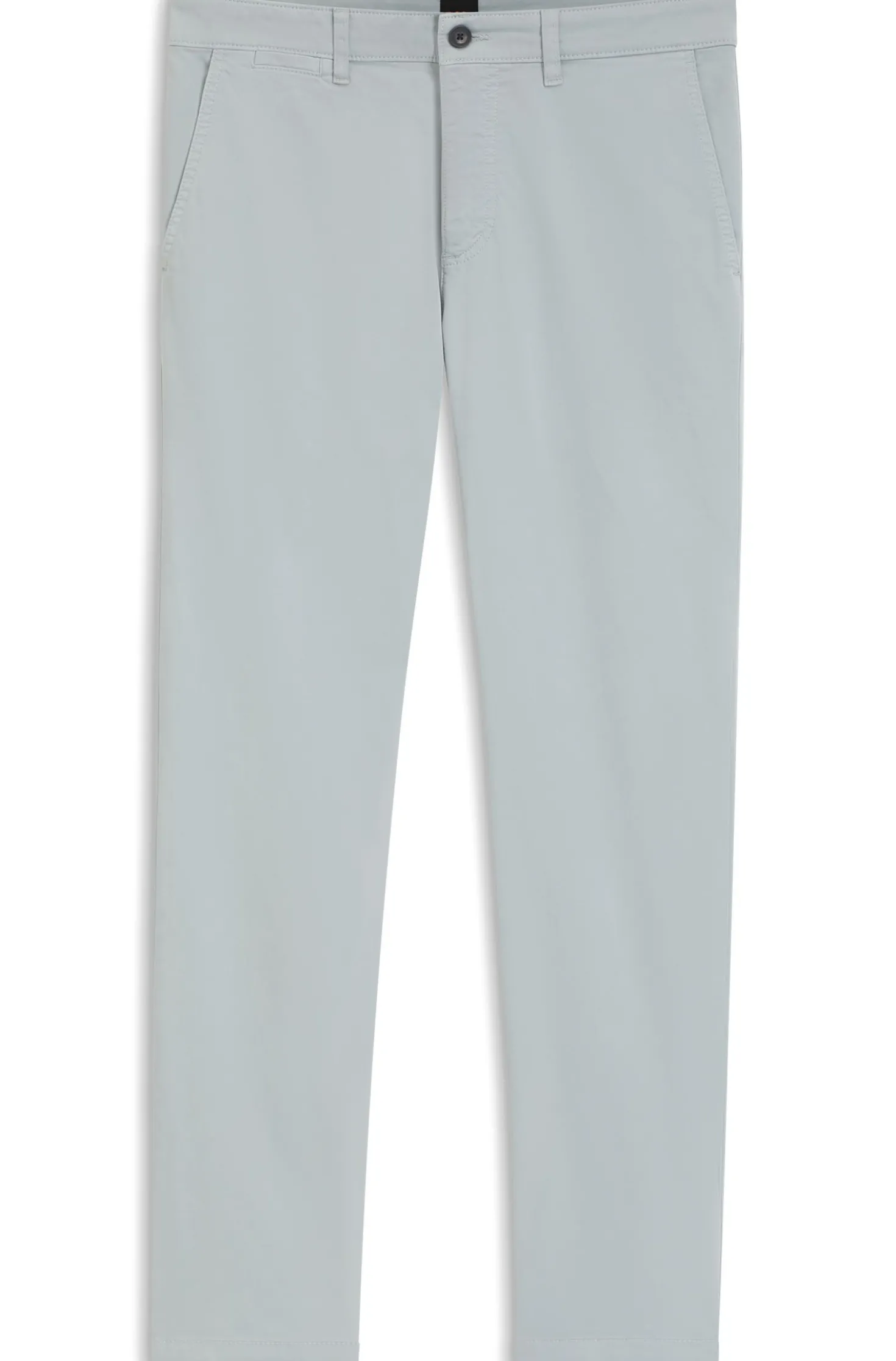 Regular-fit trousers in stretch-cotton satin