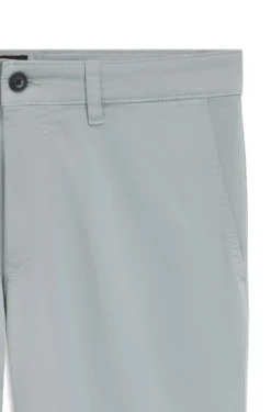Regular-fit trousers in stretch-cotton satin