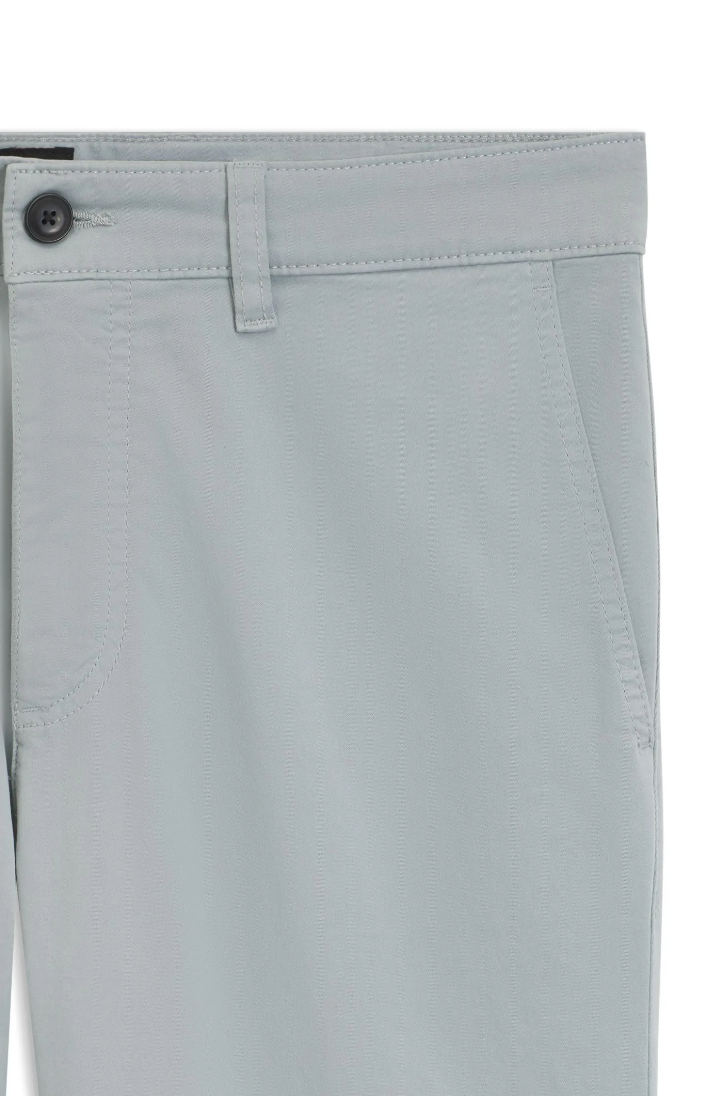 Regular-fit trousers in stretch-cotton satin