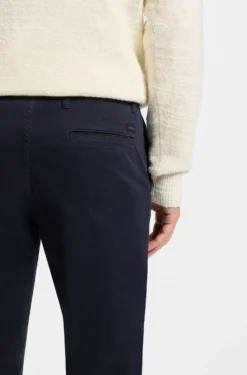 Regular-fit trousers in stretch-cotton satin