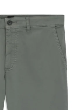 Regular-fit trousers in stretch-cotton satin