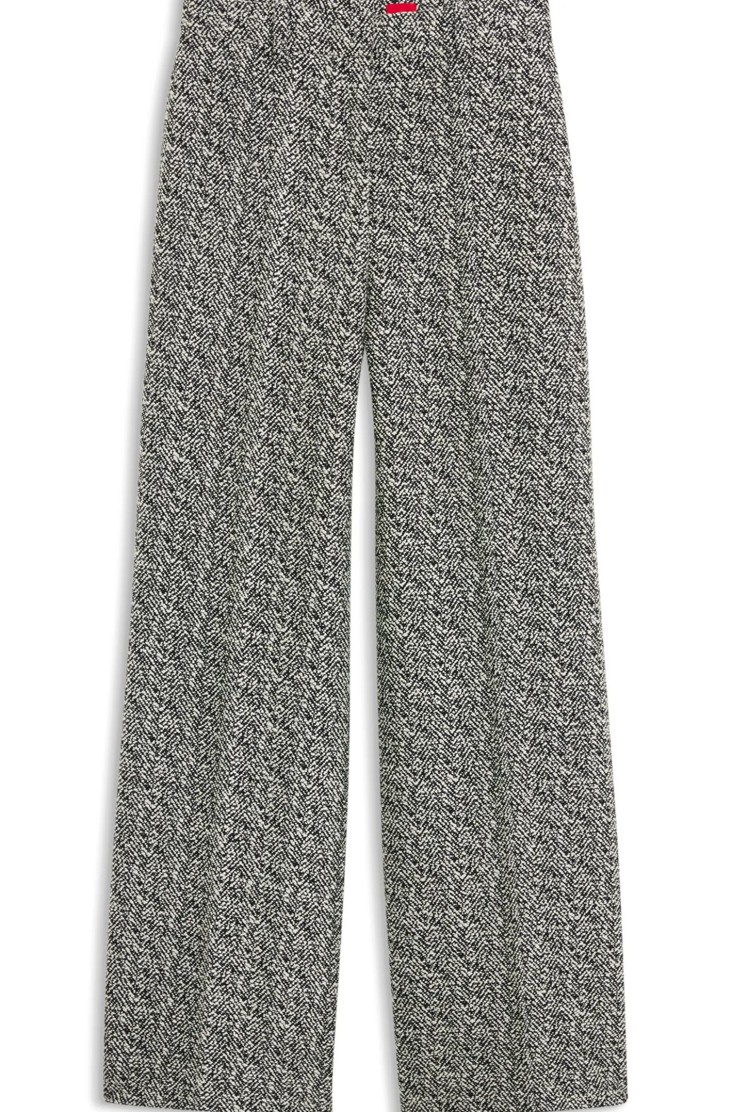 Regular-fit trousers in stretch herringbone fabric