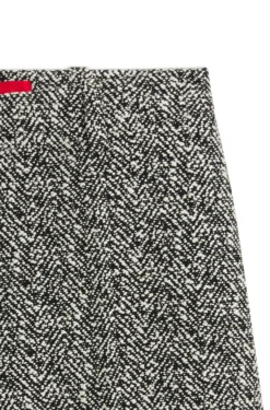 Regular-fit trousers in stretch herringbone fabric