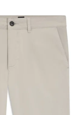 Regular-fit trousers in stretch-cotton satin