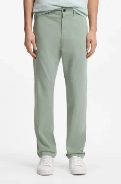 Regular-fit trousers in stretch-cotton satin