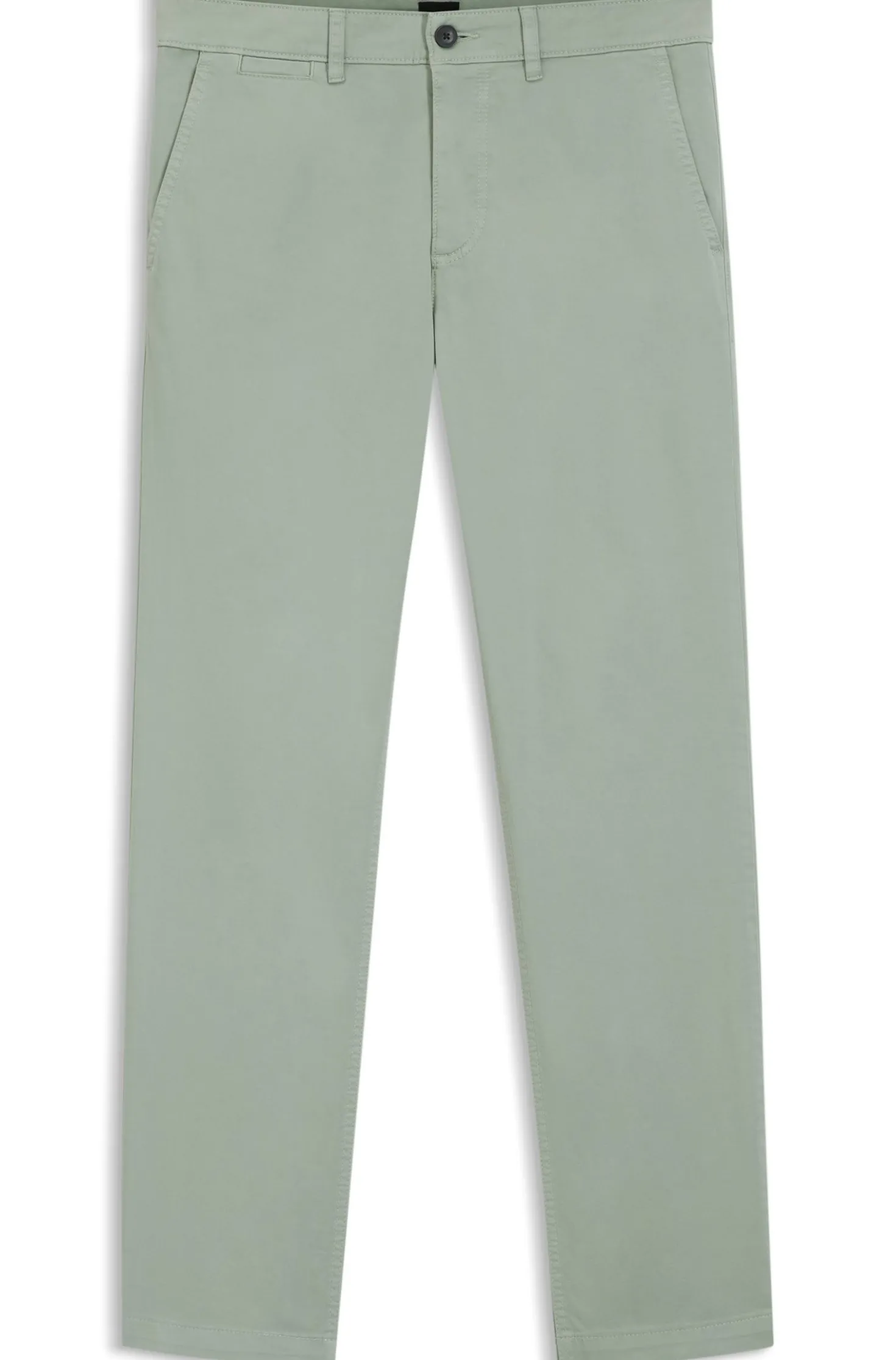 Regular-fit trousers in stretch-cotton satin