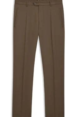 Regular-fit trousers in virgin and textured wool
