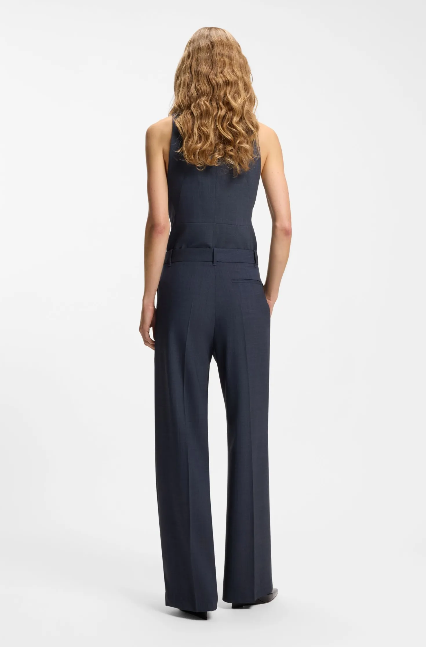 Regular-fit trousers in virgin wool