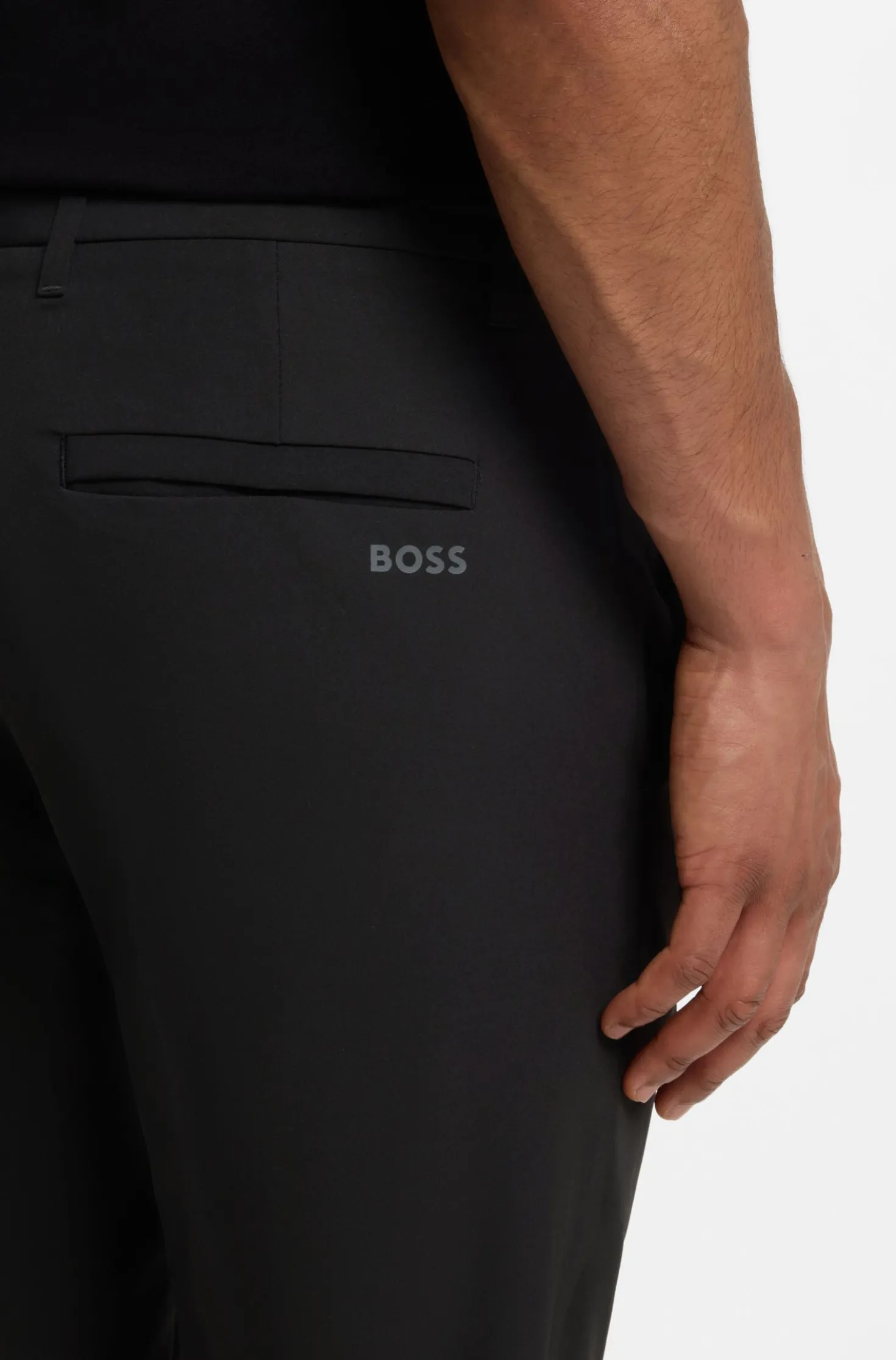 Regular-fit trousers in water-repellent stretch fabric