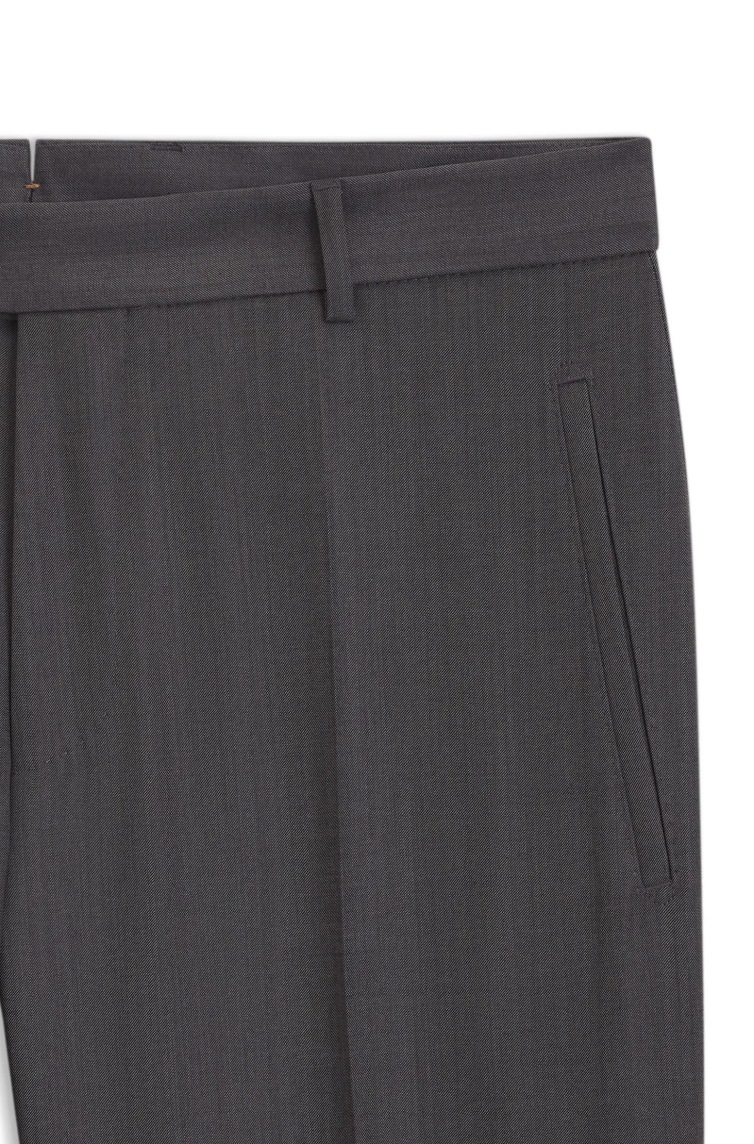 Regular-fit trousers in water-repellent virgin wool