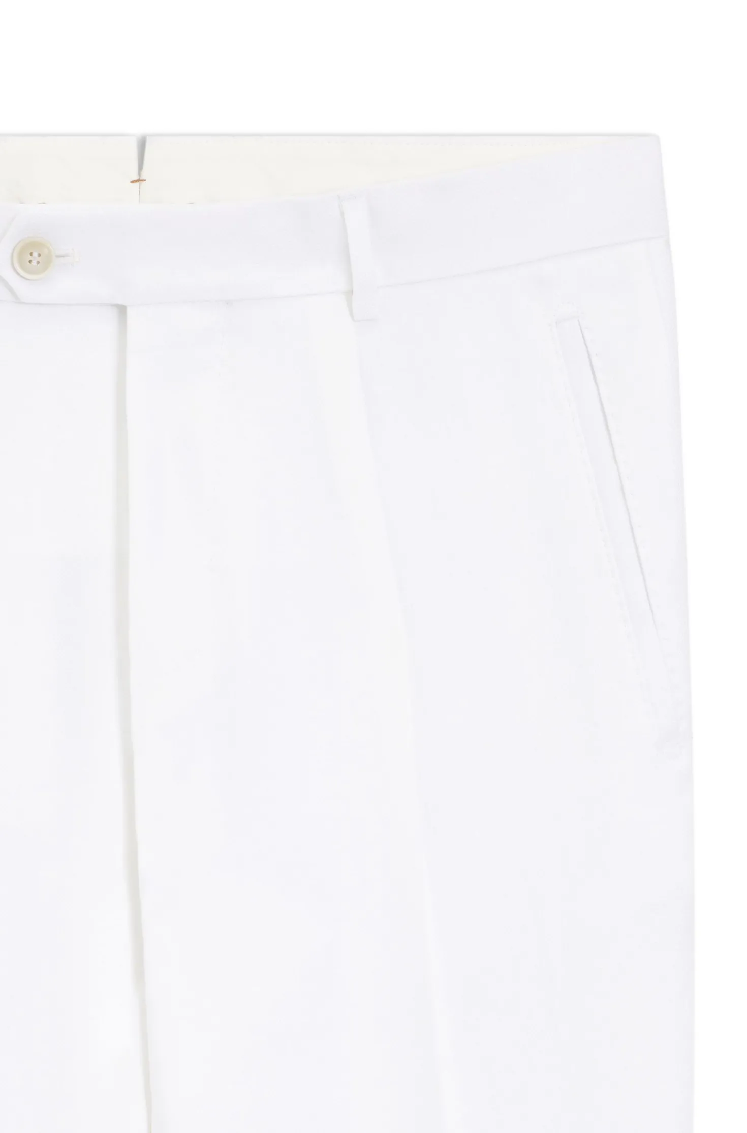 Regular-fit trousers in wrinkle-resistant linen