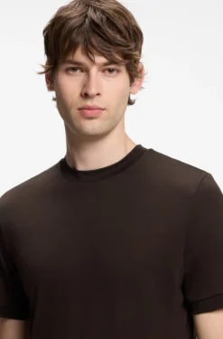 Regular-fit T-shirt in a wool blend