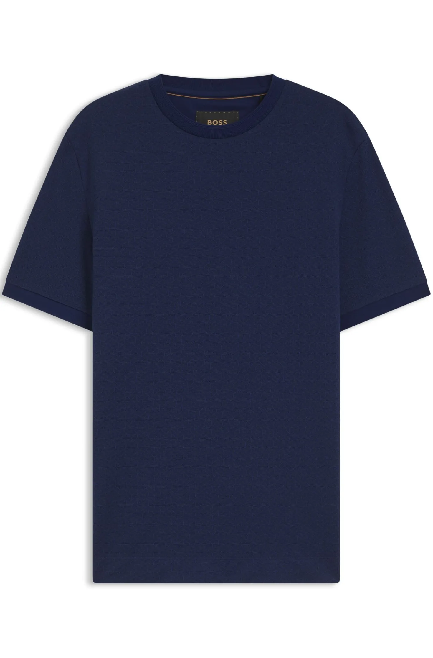 Regular-fit T-shirt in cotton-silk jacquard