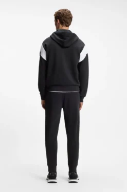 Regular-fit zip-up sweatshirt in spacer piqué