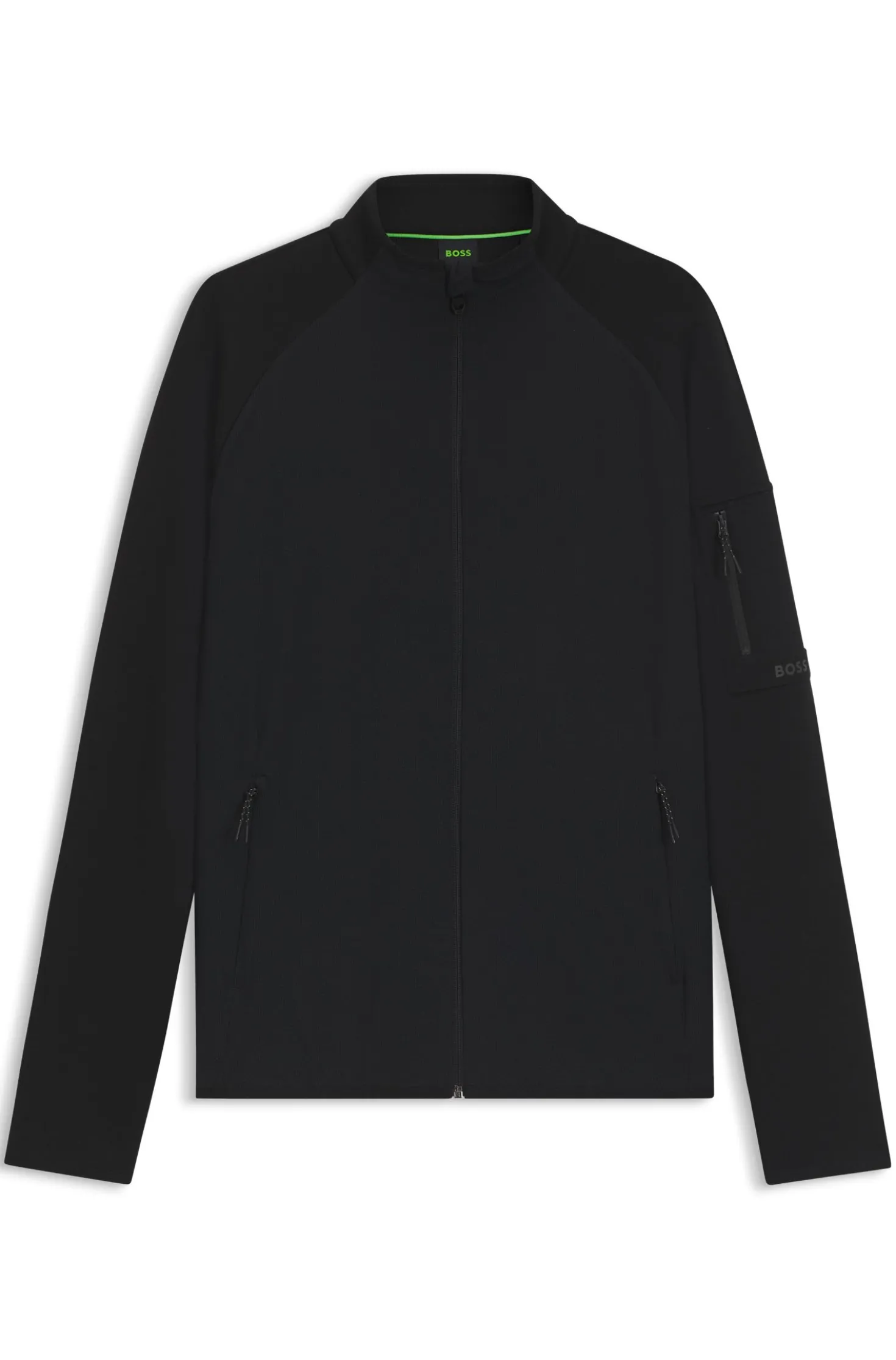 Regular-fit zip-up sweatshirt with decorative reflective details