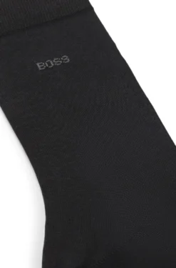 Regular-length logo socks in mercerised Egyptian cotton