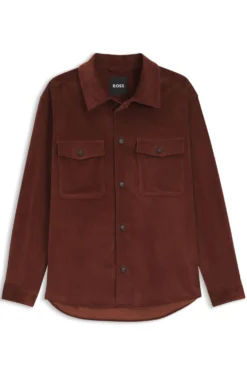 Relaxed-fit blazer in micro-pattern stretch cotton