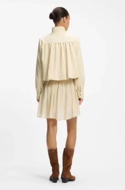 Relaxed-fit blazer with balloon hem