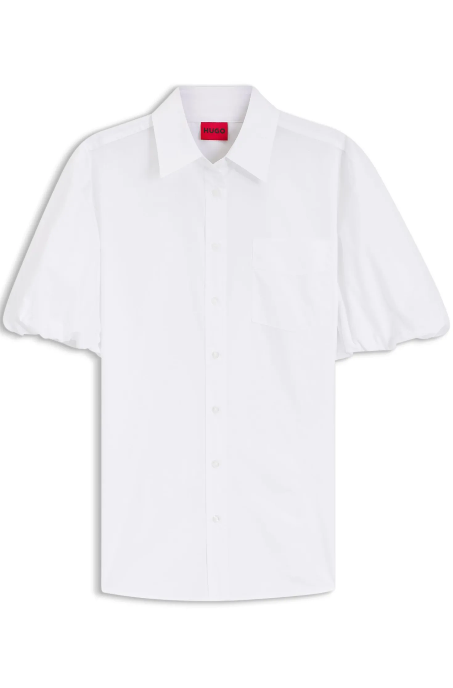 Relaxed-fit blouse in cotton poplin
