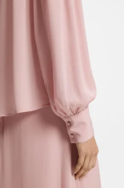 Relaxed-fit blouse in crepe de chine