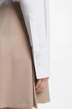 Relaxed-fit blouse in Oxford cotton with heart logo