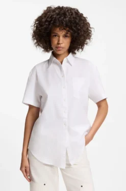 Relaxed-fit blouse in Oxford cotton