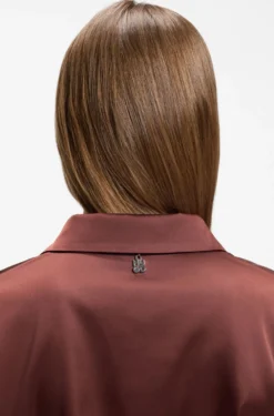 Relaxed-fit blouse with a tie-front feature