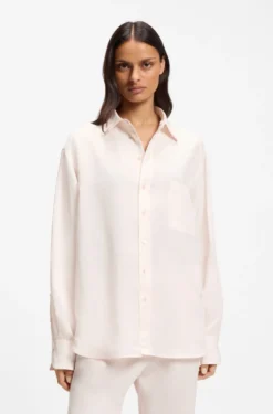 Relaxed-fit blouse with chest pocket
