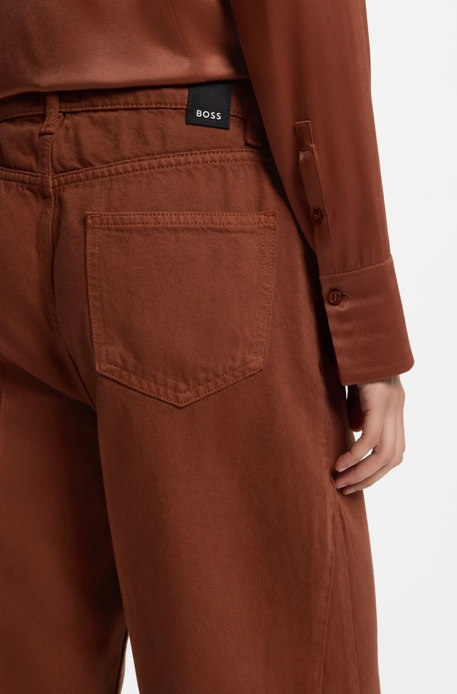 Relaxed-fit coloured jeans in soft cotton blend