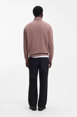 Relaxed-fit cotton sweatshirt with zip neck