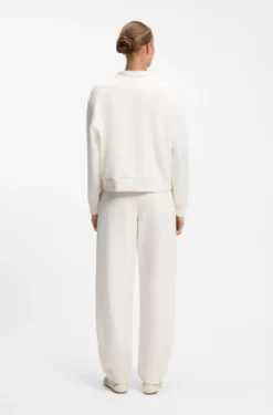 Relaxed-fit cotton sweatshirt with logo embroidery