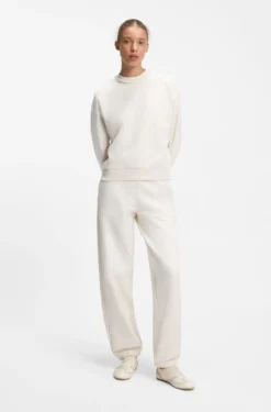 Relaxed-fit cotton sweatshirt with logo embroidery