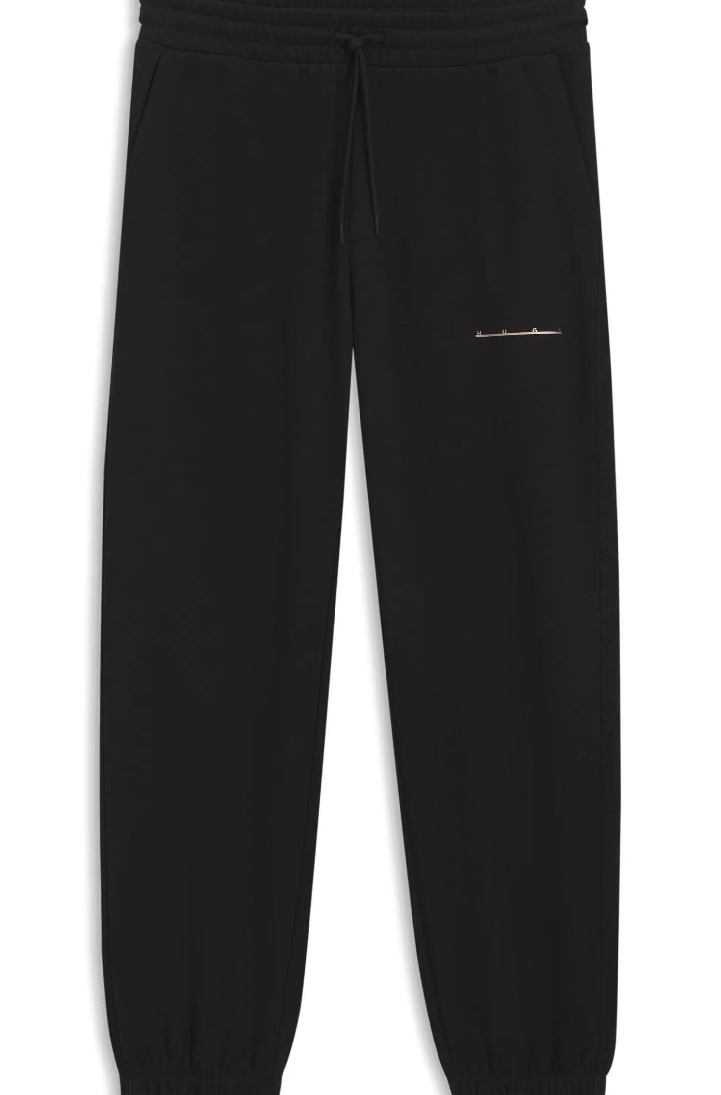 Relaxed-fit cotton trousers with streetwear logo