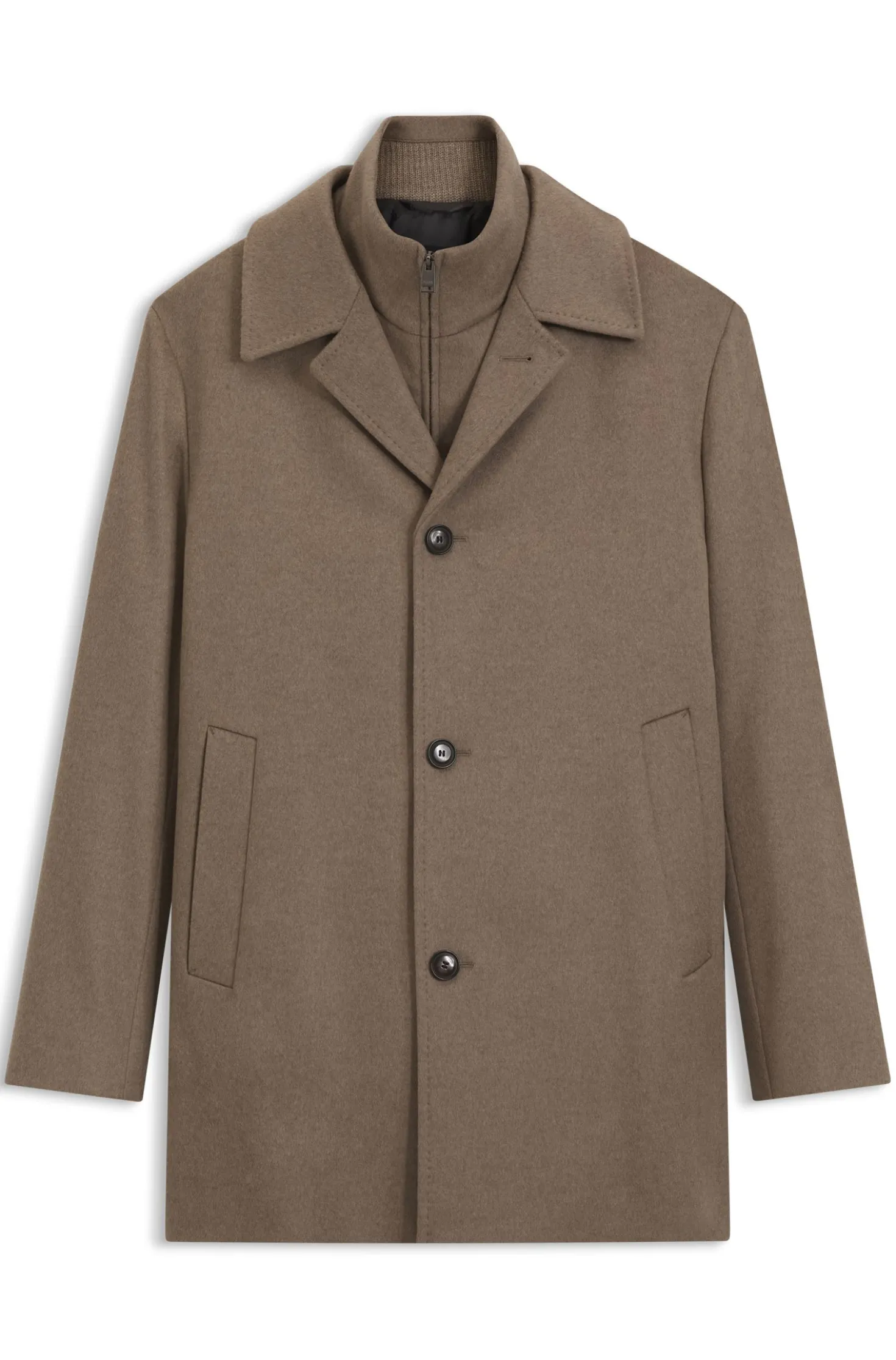 Relaxed-fit formal coat in Italian fabric