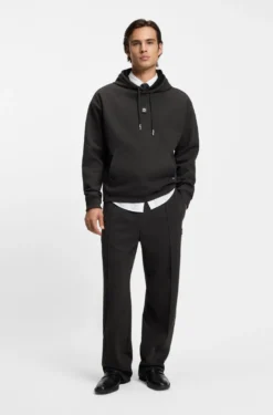 Relaxed-fit hoodie with stacked logo