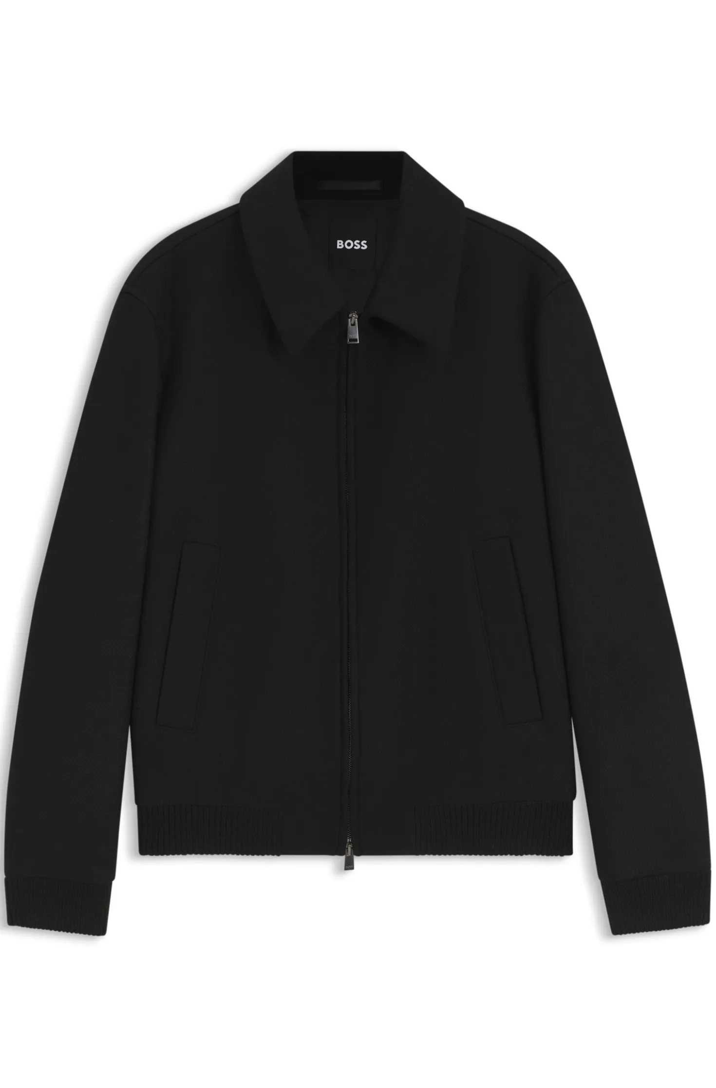 Relaxed-fit jacket in a patterned wool blend