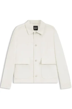 Relaxed-fit jacket in cotton and linen