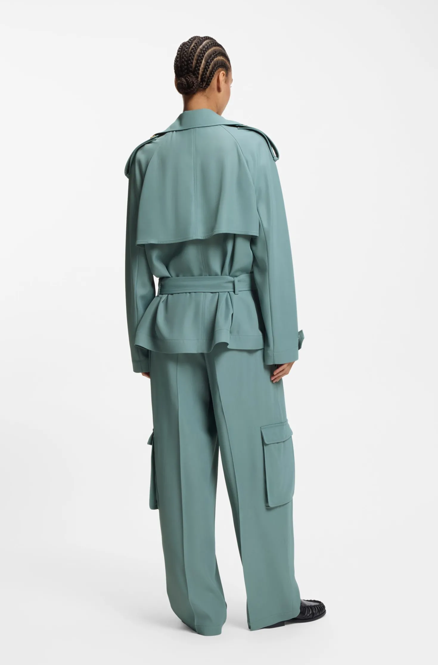 Relaxed-fit jacket in fluid twill