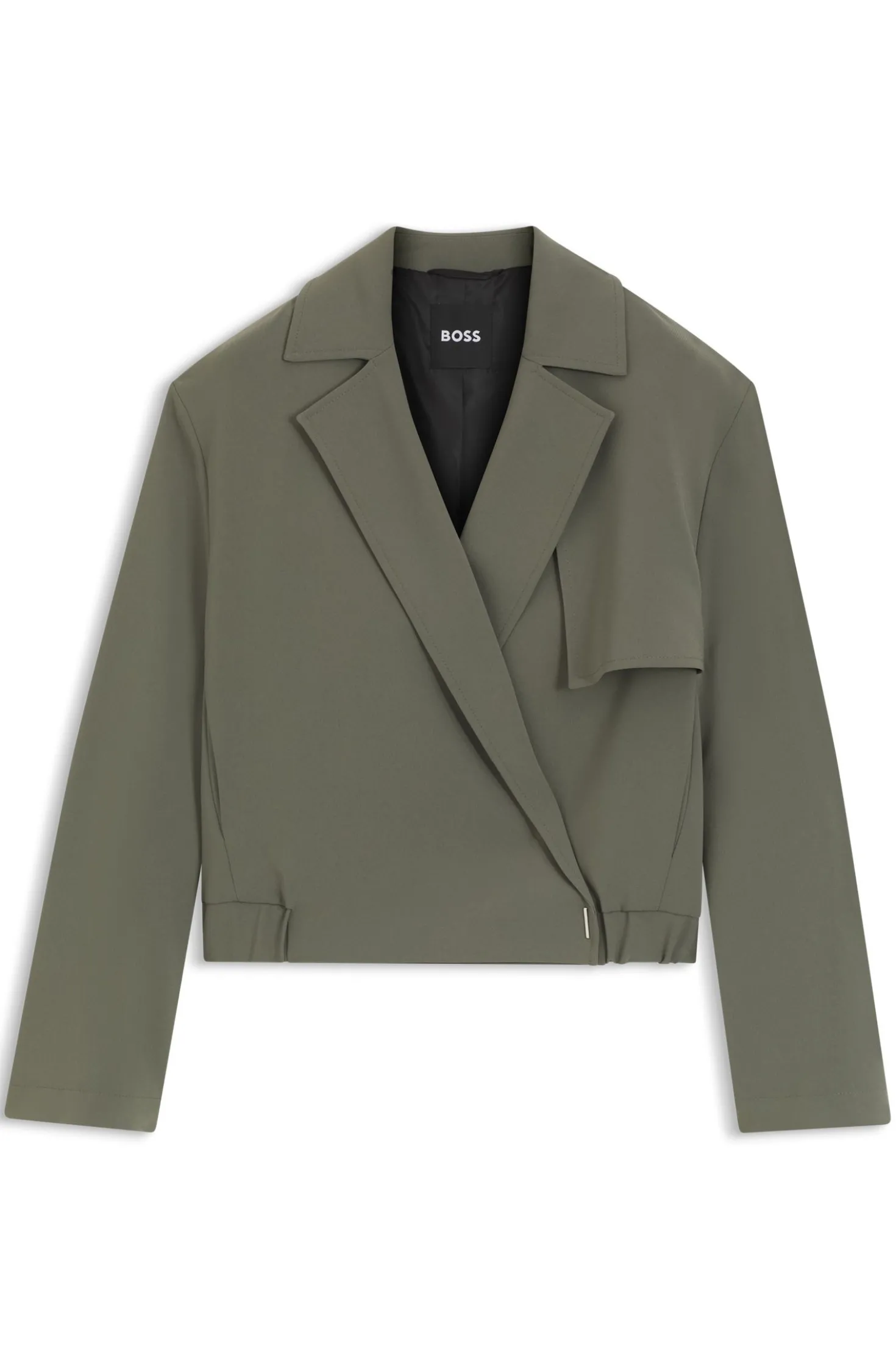 Relaxed-fit jacket in Japanese crepe