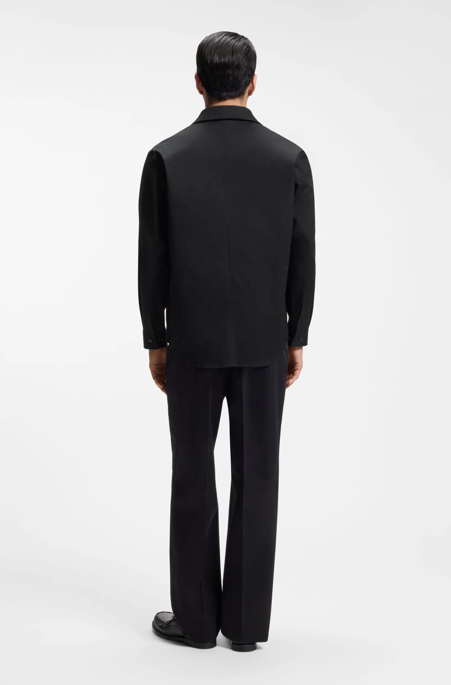 Relaxed-fit jacket in stretch cotton