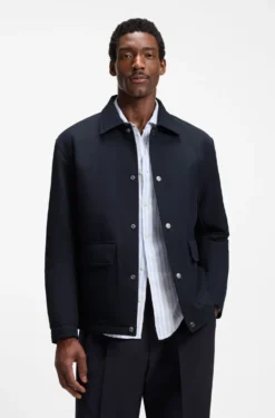 Relaxed-fit jacket in water-repellent peached fabric