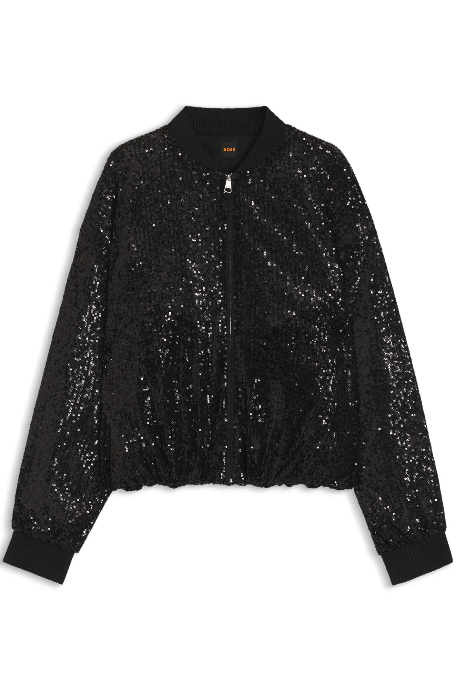 Relaxed-fit jacket with sequin embellishments