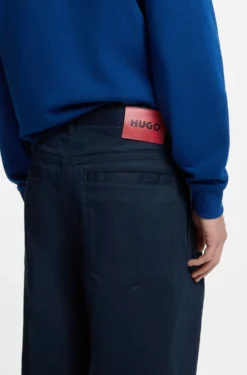Relaxed-fit jeans in dark-blue soft cotton
