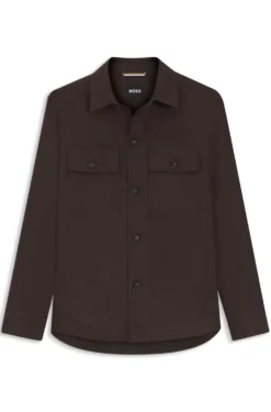 Relaxed-fit overshirt in linen