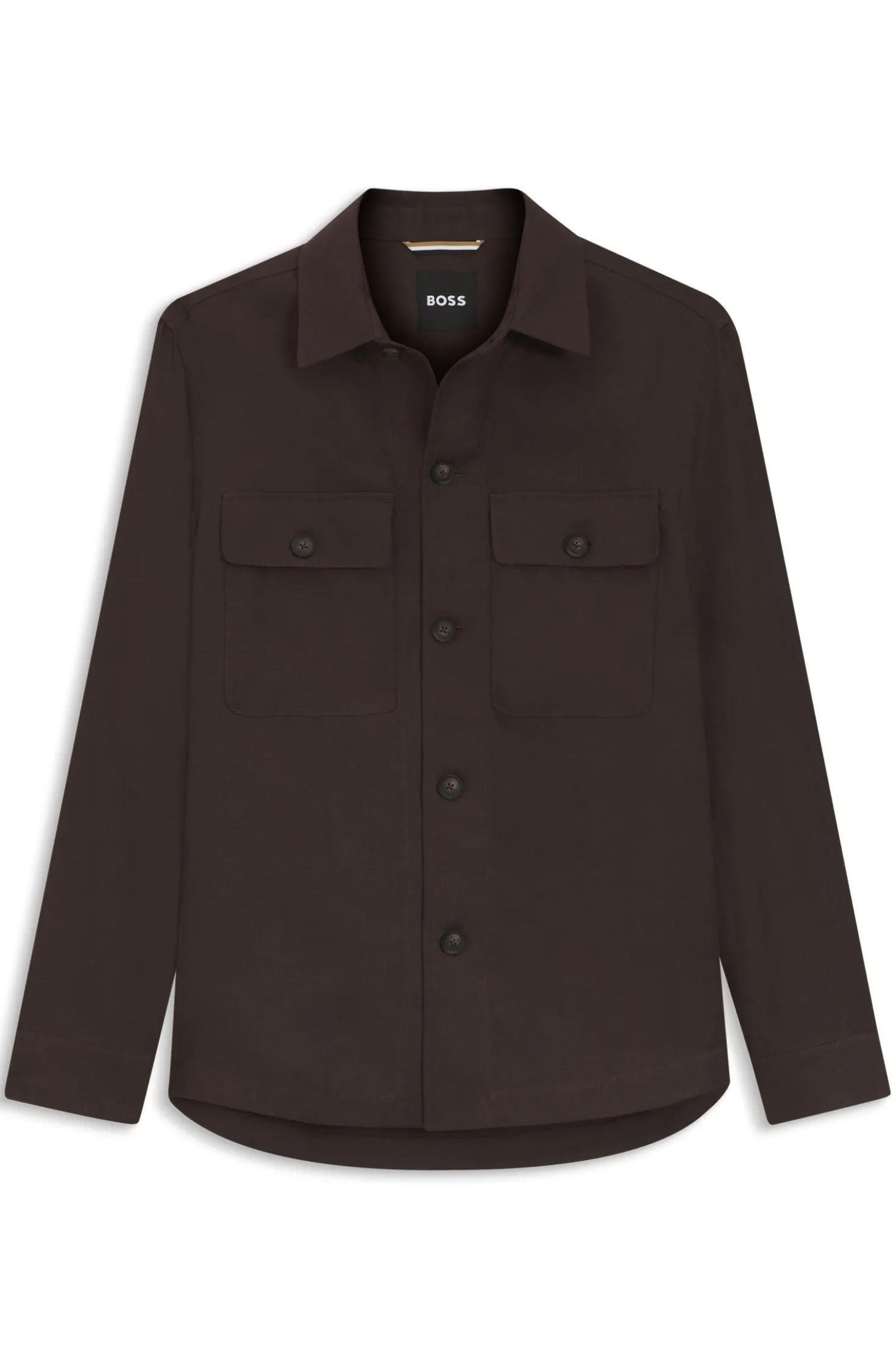 Relaxed-fit overshirt in linen