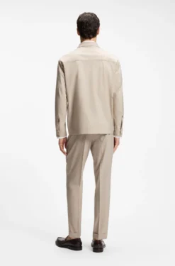 Relaxed-fit overshirt in three-layer fabric