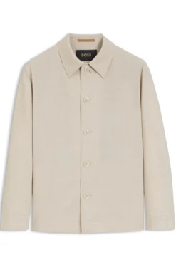 Relaxed-fit overshirt in three-layer fabric
